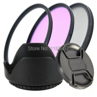 5in1 1set 67mm UV + CPL+ FLD Lens Filter + Lens Cap + len hood for nikon 18-105 mm18-135mm0 D5000 D5100 D3100 for Canon 40D