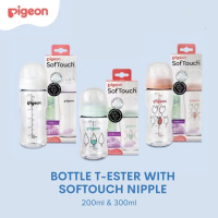 MOMS_ PIGEON Botol T-Ester 200ml & 300ml Wide Neck BPP with SofTouch Nipple | Botol Jernih Seperti K