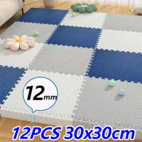12PCS Baby Play Mat Thick 1.2cm Activities for Play Mats Tatame Baby Mat Playroom Mat Floor Noise Mat Puzzle Mat Crawling Mat