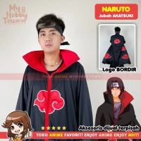 Jubah Cosplay Anime Naruto Jaket Hoodie Akatsuki Itachi Pein Obito Pasti Ori