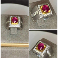 Natural Ruby heat only, red only, no pinkish
