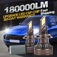 180000LM High Bright Headlight H7 H4 H11 Car Bulb Canbus Led Lamp H8 H9 HB3 HB4 9005 9006 H1 CSP 3570 Fog Light with Cooling Fan