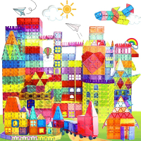 Magnetic Tiles - 100 Pieces Magnetic Blocks for Kids Magnet Tiles Building Blocks Set Construction S