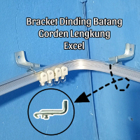 Bracket Batang Gorden Lengkun Excel/Kaki Besi lengkung/Bracket Tiang Gorden Lengkung