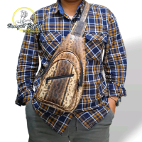 TAS SELEMPANG DADA KULIT ULAR KARUNG ORIGINAL SLINGBAG WAISTBAG Pria Pinggang Cowok