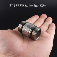Convoy S2 Plus Titanium 18350 Short Tube for S2+ Flashlight Torch Light，Rectangular Thread