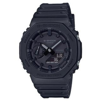 【CASIO 卡西歐】G-SHOCK 雙顯錶 碳纖維防護構造 極簡風格 樹脂錶帶 防水200米(GA-2100-1A1)