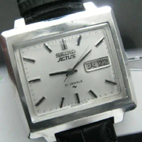 Giant square seiko 7019 double calendar automatic Japan men's watch (Japanese week) ACTUS