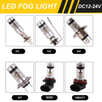 2PCS H4 H8/H11 H3 H1 H7 9005 HB3 9006 HB4 LED Fog Light Bulb 6000K Car Headlight 20-SMD Daytime Running DRL Projector Lamp 12V