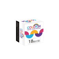 【Color24】LC-5WBN / LK-5WBN 一般系列 白底黑字 副廠 相容標籤帶_寬度18mm