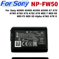 NP-FW50 2000mAh Battery For Sony A6000 A6400 A6300 A6500 A7 A7II A7RII A7SII A7S A7S2 A7R NEX-7 NEX-5R NEX-F3 NEX-3D Alpha A7M2