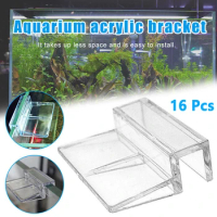 16 Pcs Aquarium Lid Cover Support Holder Bracket Clamp Stand 6/8/10mm Aquarium Fish Tank Glass Cover Bracket Clip Acrylic Clips