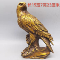 Antique Pure Copper Eagle Grand Exhibition Grand Plan Eagle Tower Mountain Carving Office Opening Gift
