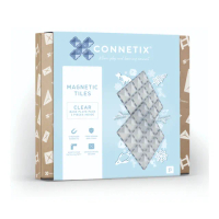 【Connetix 磁樂】澳洲 Connetix 磁力片 -2片基底盤組 -透明(STEAM 玩具)