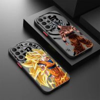Dragons-Balls Son-Gokus For Samsung S23 S22 S21 S20 FE S10 S9 Note 20 10 Ultra Lite Pro Plus Frosted Translucent Phone Case