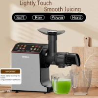 Masticating Slow Juicer, Professional Stainless Juicer Machines for Vegetable and Fruit, Touchscreen Cold Press Juicer