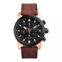 Alexandre Christie Jam Tangan Pria Alexandre Christie AC 6562 MC LBRBA Chronograph Men Black Dial Br