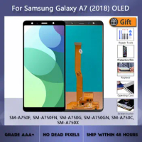 For Samsung Galaxy A7 2018 A750 Super AMOLED TFT/OLED/ LCD SM-A750F A750F Display With Touch Screen Assembly Replacement Part