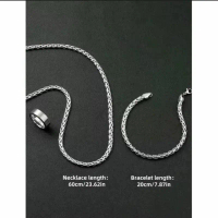 1 set gelang + &kung tulang naga silver titanium anti karat