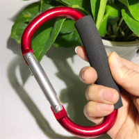 Super Size D Ring Locking Carabiners With Sponge Pads Shopping Travel Hanging Clip Backpack Buckle Outdoor Camping Hiking Tool