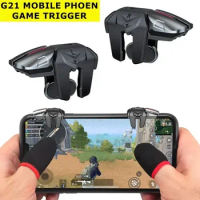 G21 Six Fingers Mobile Phone Game Trigger for PUBG Aim Shooting L1 R1 ABS Key Button for IOS Android Universal Gamepad Joystick