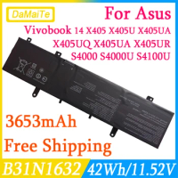 B31N1632 Laptop Battery Compatible with Asus Vivobook 14 X405 X405U X405UQ Zenbook S4100U Series 0B200-02540000 3ICP5/57/81