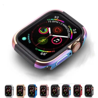 High end Aluminum alloy case for Apple Watch 8 7 45mm 41mm case for iWatch 6 5 4SE 44mm 40mm metal aluminum+TPU case accessories