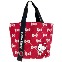 小禮堂 Hello Kitty 船形帆布手提袋 (紅織帶款)