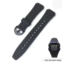 watch band For Casio G-Shock W-800H W-217H AQ-S800W Resin Rubber Convex Joint 18mm Bracelet watch accessories band