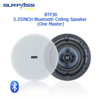5.25inch 30W Bluetooth Frameless Coaxial Speaker with Magnetic Grill ABS Material Built In Class D Amplifier Audio Music Speaker