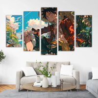 FULL Mẫu bộ 5 [One Piece] hot nhất công nghệ in nhật bản sắc nét decor phòng Mai Huyền Anh Tranh