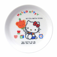 小禮堂 Hello Kitty 日製迷你陶瓷圓盤《藍白.小熊汽球》醬料盤.小菜碟.金正陶器