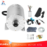 Kunray 1000W 3000W 72V E-bike DC Motor Brushless Controller for Motor 36V 48V 2000W with Speed Throttle for Scooters Go-Karts