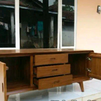 Bufet tv jati bufet retro minimalis