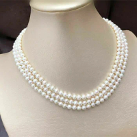AAAAA New South China Sea White Pearl Necklace 17 "18" 19 "14K Gold Buckle