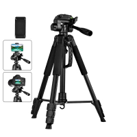 Professional Camera Tripod Stand with Phone Holder & Bag Photography Travel Tripod For Canon/Nikon/S