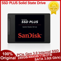 Sandisk SSD Plus 240G 480G 1TB 2TB SATA III MLC 2.5" Internal SSD Solid State Hard Drive Disk Original for PC Laptop Computer