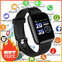 116 Plus Smart Watch Bluetooth Men Women Blood Pressure Heart Rate Monitor Sport Smartwatch Tracker Reminder Sleep Monitoring