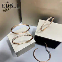 Edell CHAUM 18k Rose Gold Bracelet Cutting Grain Color 100% 925 Sterling Silver Honeycomb Bangle BEE MY LOVE Stacking