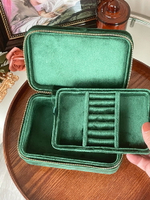 免運 首飾盒飾品收納盒 韓國大容量超高品質絲絨首飾盒黃金手鐲珠寶箱雙層收納盒新婚禮物