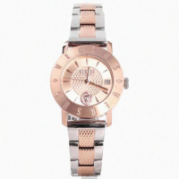 【VERSUS】VERSUS凡賽斯女錶型號VV00315(玫瑰金色錶面玫瑰金錶殼金銀相間精鋼錶帶款)