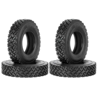 4 Pcs Hard Rubber Tire For 1/14 Tamiya RC Semi Tractor Truck Tipper MAN King Hauler ACTROS SCANIA Upgrades