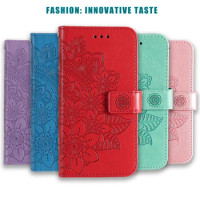 Flip Flower Card Case For OPPO A7 A9 A52 A94 4G Realme c20 C35 Reno7pro 5G GT NEO2 5G Wallet Cover