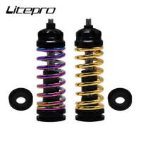 Litepro Bike Spring Titanium Axle Shock Absorber For Birdy Bicycle Adjustable Damping Front Shock Absorber