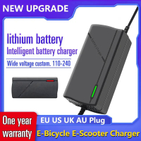 48V 60V 72V 36V 2A 3A 5A Lithium Ion Charger 42V 54.6V 67.2V 84V Electric Bicycle Scooter Battery Charging 5A Fast Smart Charger