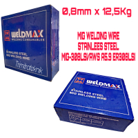WELDMAX KAWAT LAS STAINLESS MIG ER308LSi 0.8 MM BERAT 1 ROLL 12,5KG