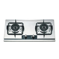 Built-In 2 Burner Gas Stove Stainless Steel Cooktop Household Gas Hob