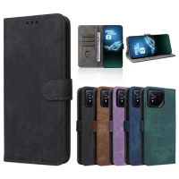 For Asus ROG Phone 8 Pro Case Wallet Anti-theft Brush Magnetic Flip Leather Case For Asus ROG Phone 8 Pro ROG8 Phone Case