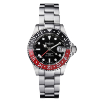 DAVOSA 161.590.90 40mm TT GMT 雙時區潛水專用️錶-黑紅雙色/潛水鋼帶款