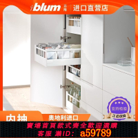 【台灣公司 可打統編】進口blum高柜內抽屜百隆騎馬抽全拉出阻尼滑軌blum零食柜拉籃鋼抽